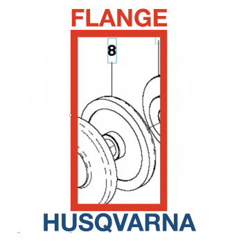 502498601 FLANGE for FS309 Walk Behind Floor Saw Husqvarna Products replaces 543080889